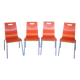 1970s metal and wood chairs