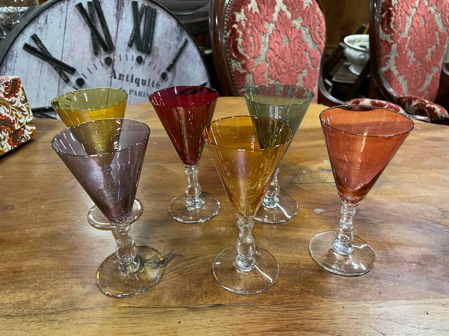 Set of 6 Hungarian crystal glasses