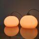 Lot de 3 suspensions orange vintage, années 70
