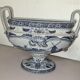 Delft earthenware planter with mill decoration