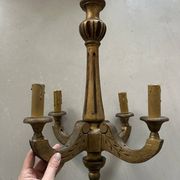 Lustre en bois doré ancien