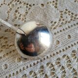 Punch ladle, cocktail, in silver-plated cherry metal.