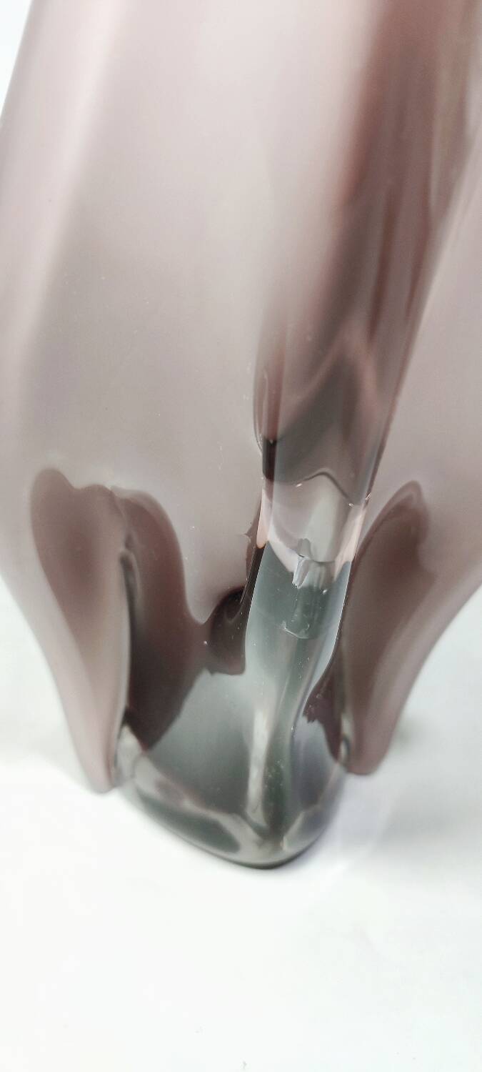 Centro de mesa de cristal de Murano. Italia, 1980s.