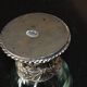 Antique glass and silver-plated metal bowl/candle holder