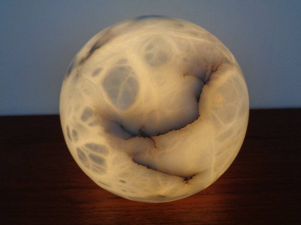 Marble Table Ball Lamp, 1960s