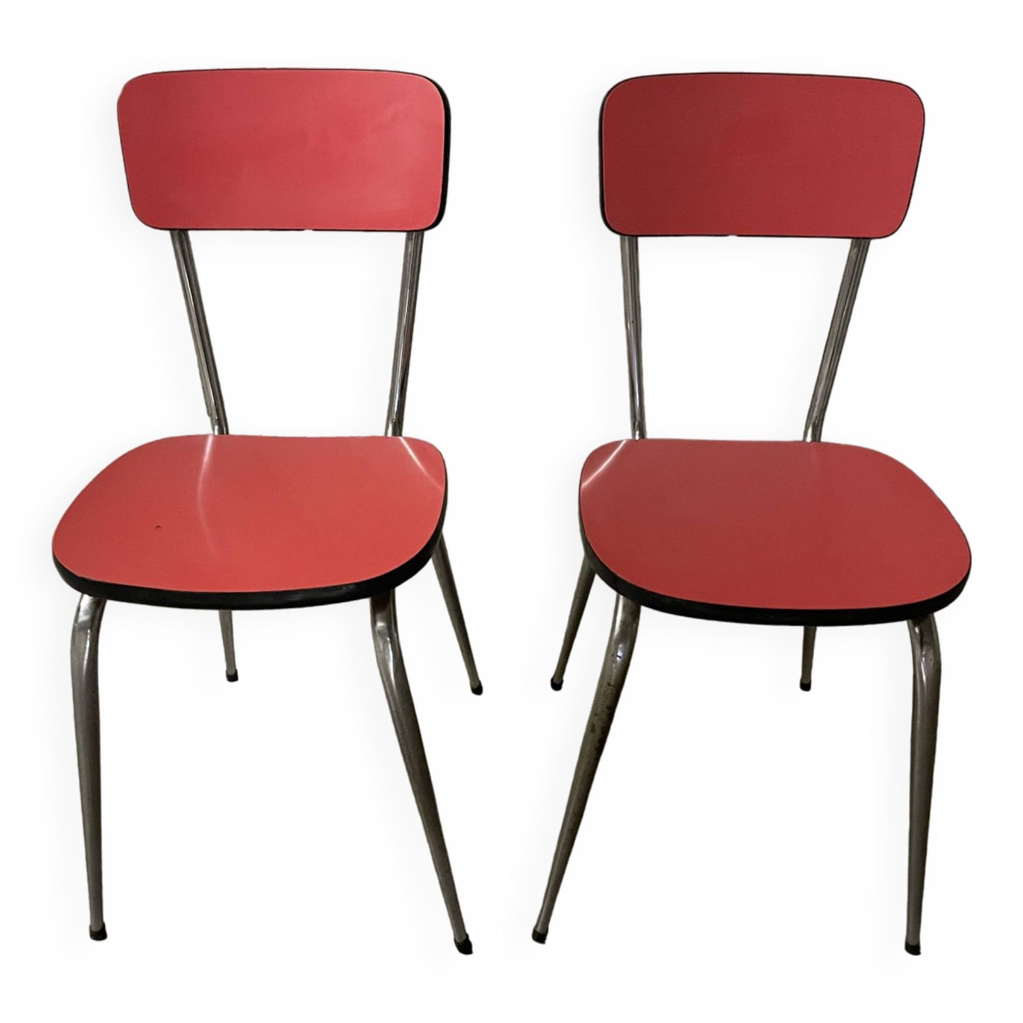 Paire de chaises en formica années 70