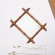 Old turned wooden mirror, bamboo imitation