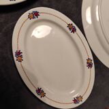Lot of 4 courses Villeroy and Boch 2 ovals and 2 rounds around 1930 ref:1253