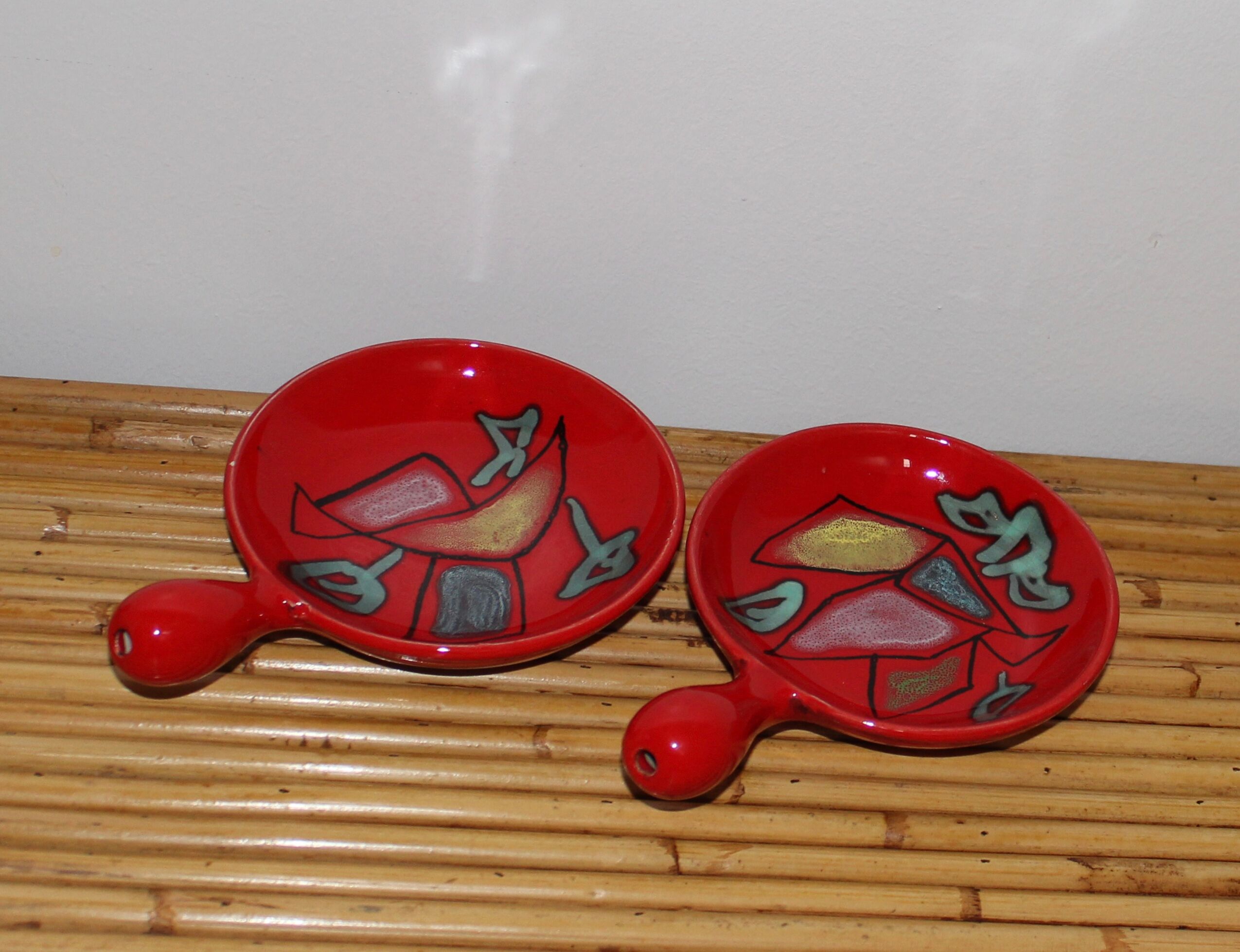 Set of two cups cerenne vallauris 1950