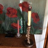 Pied de lampe en bois