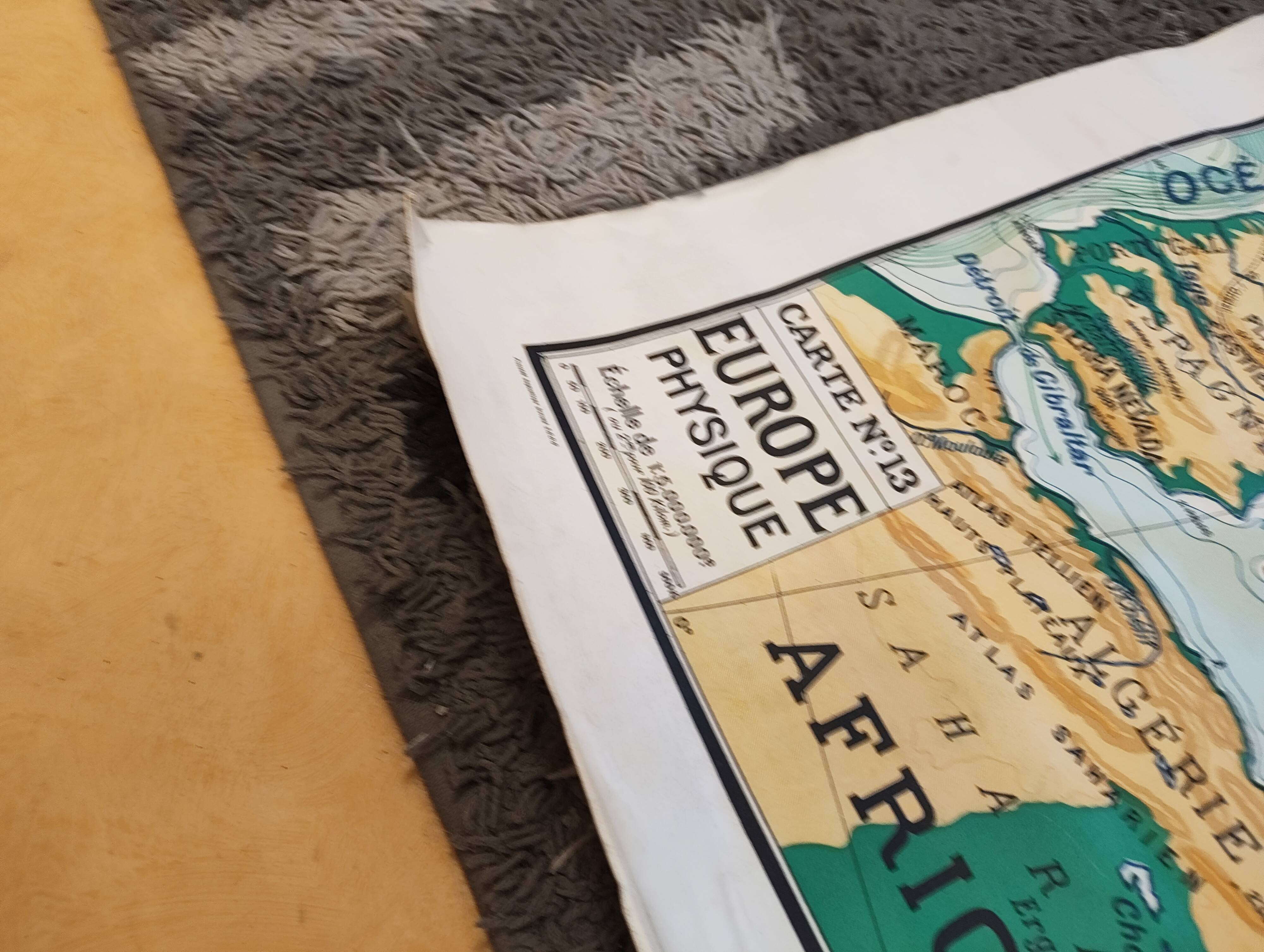 Old map Paul Kaeppelln Europe Physical