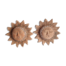 Pair of terracotta wall sconces
