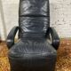 Jori black leather relax armchair from the 80s