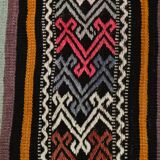 5x8 Kilim Colorful Striped Vintage Wool Kilim Rug, 160x232 Cm