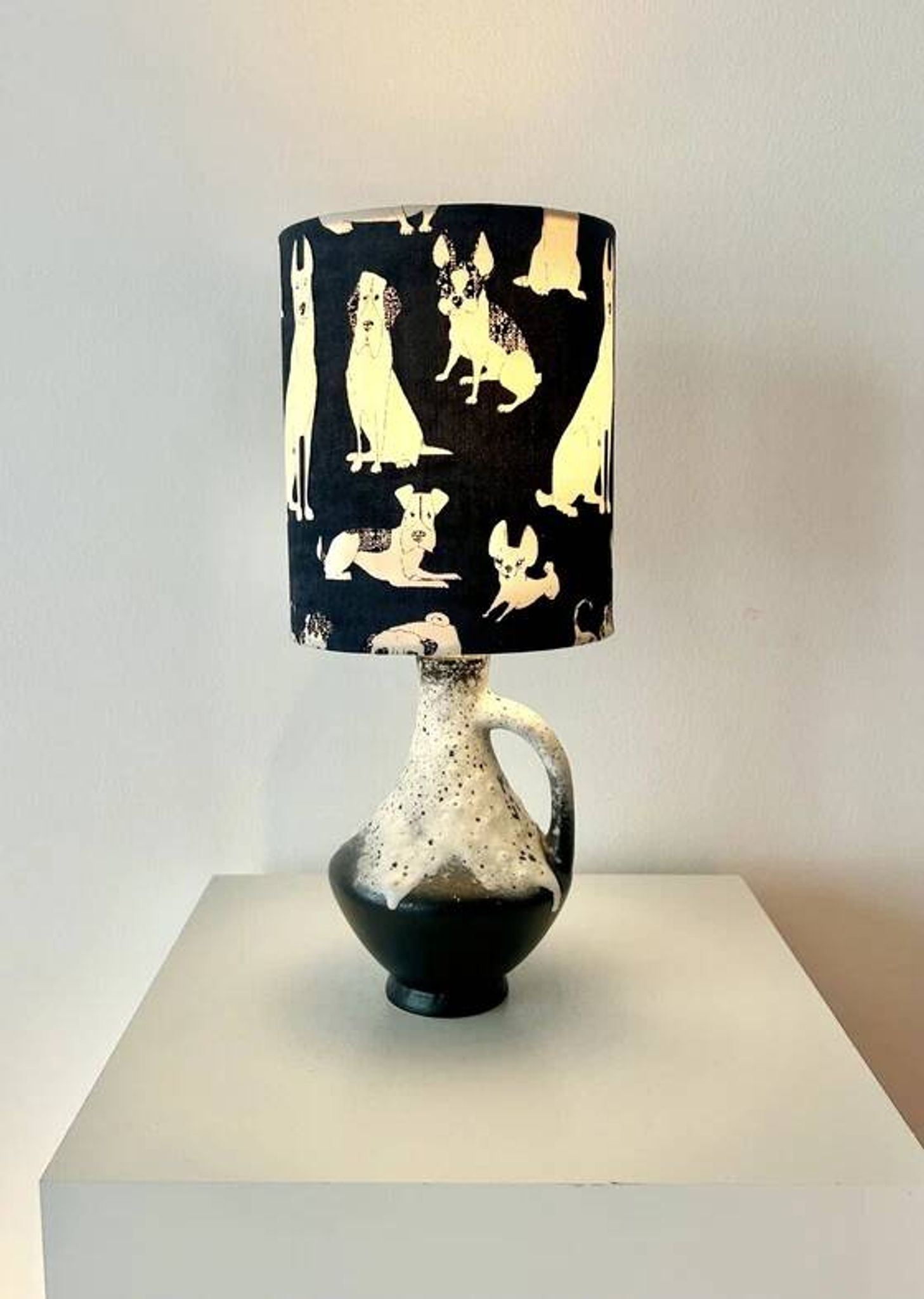 Rare design lamp in ceramic from West Germany by Bay Keramik - cordless, suitable for outdoor use.