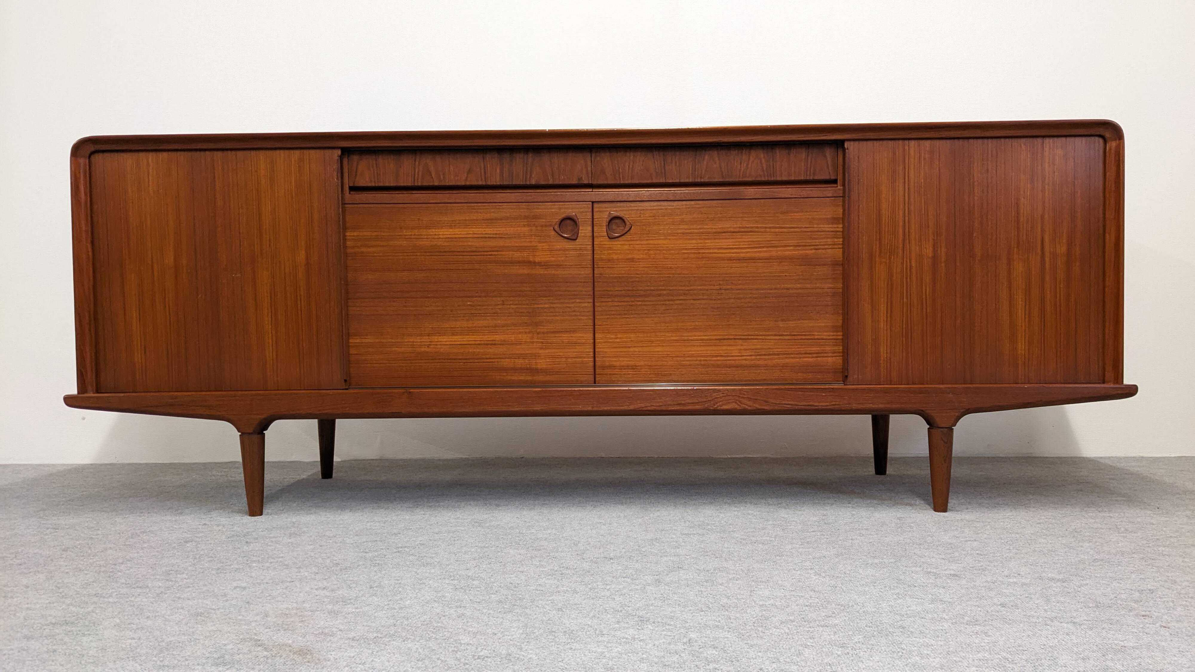 Teak enfilade by Johannes Andersen for Clausen & Son, Denmark 1960.