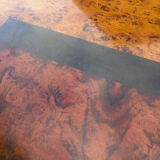 70s elm burl coffee table
