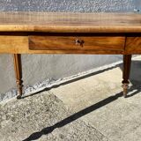 19th century desk in light walnut with 1 drawer