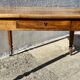 19th-century desk table in light walnut with one drawer.