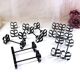 Box of 12 wrought iron cutlery holders