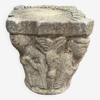 Base statue of planter in reconstituted stone taste of the Haute Epoque