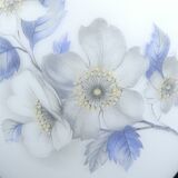 Vintage vintage floral decoration opaque glass vase 50 years