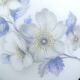 Vintage vintage floral decoration opaque glass vase 50 years