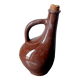 Rare and old dark brown pot-bellied jug. Made in Cuba