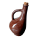 Rare and old dark brown pot-bellied jug. Made in Cuba