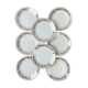 8 Flat plates porcelain white gilded CHAUVIGNY LIMOGES