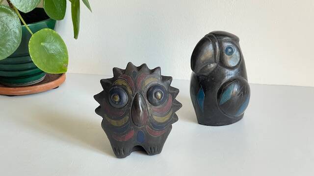 Oiseaux céramique artisanale vintage