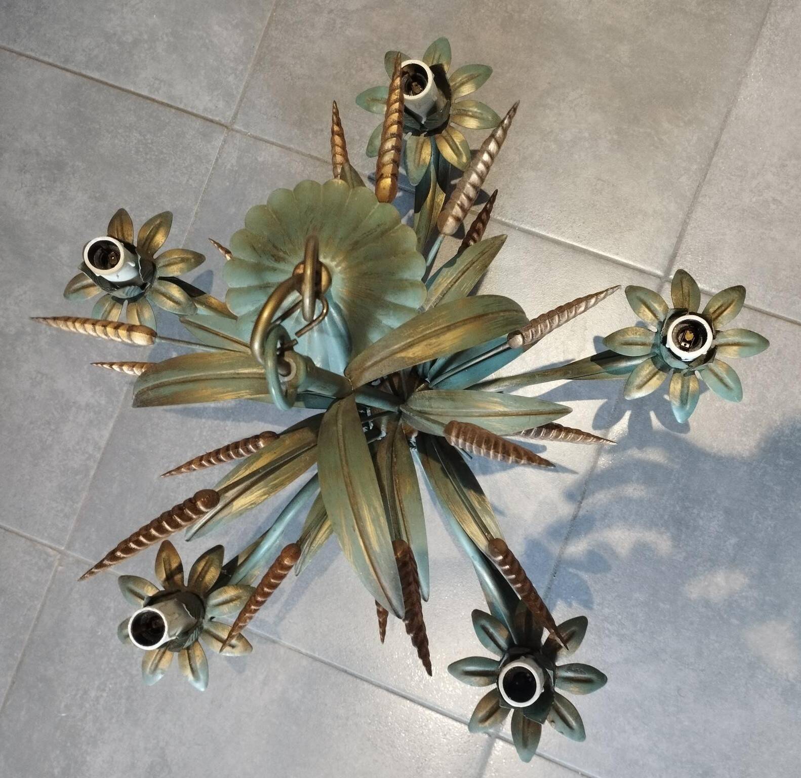 Chandelier, "Wheat Ears" suspension by Masca - circa 1970