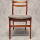 Suite of 6 french chairs - elm - ca 1960