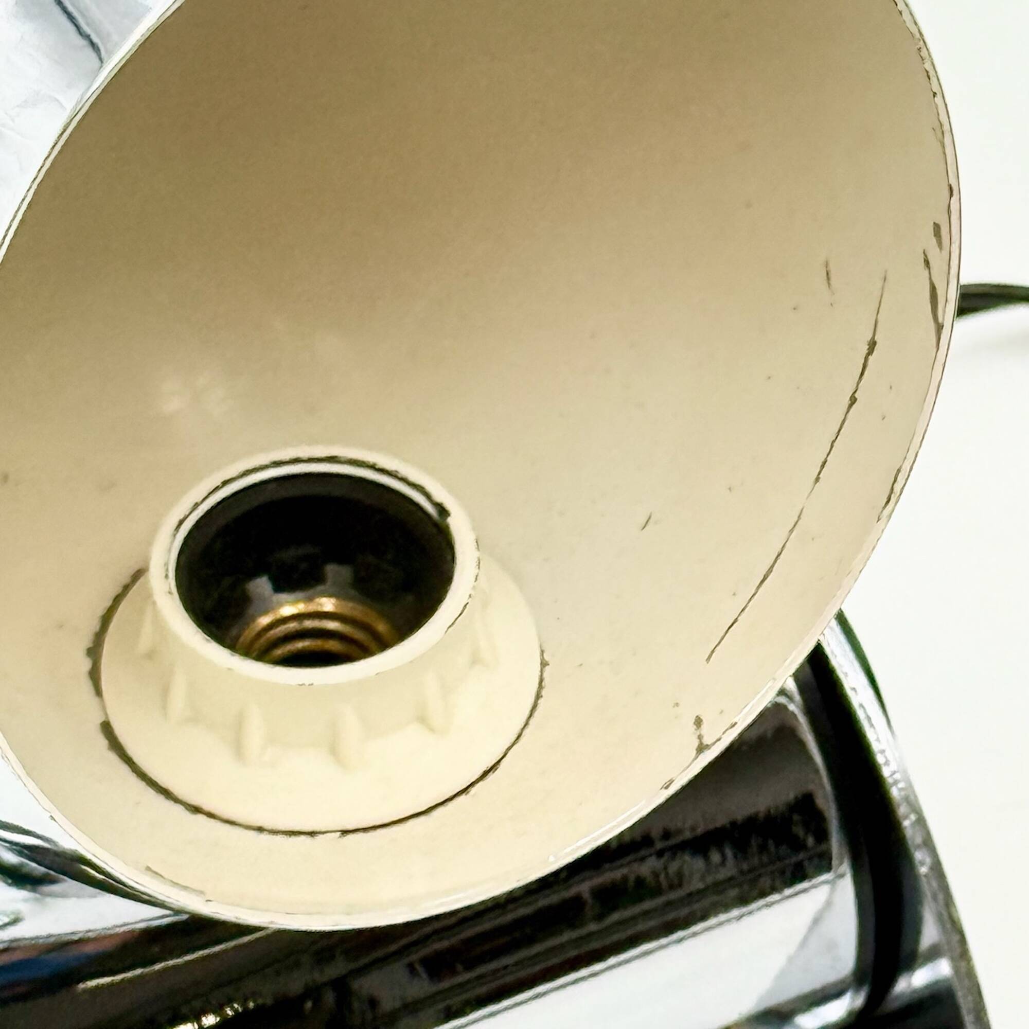 Tronconi Chrome Eyeball Lamps Italian Pair 1970s