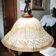 Vintage honey marbled glass pendant light with patinated metal – 1990s