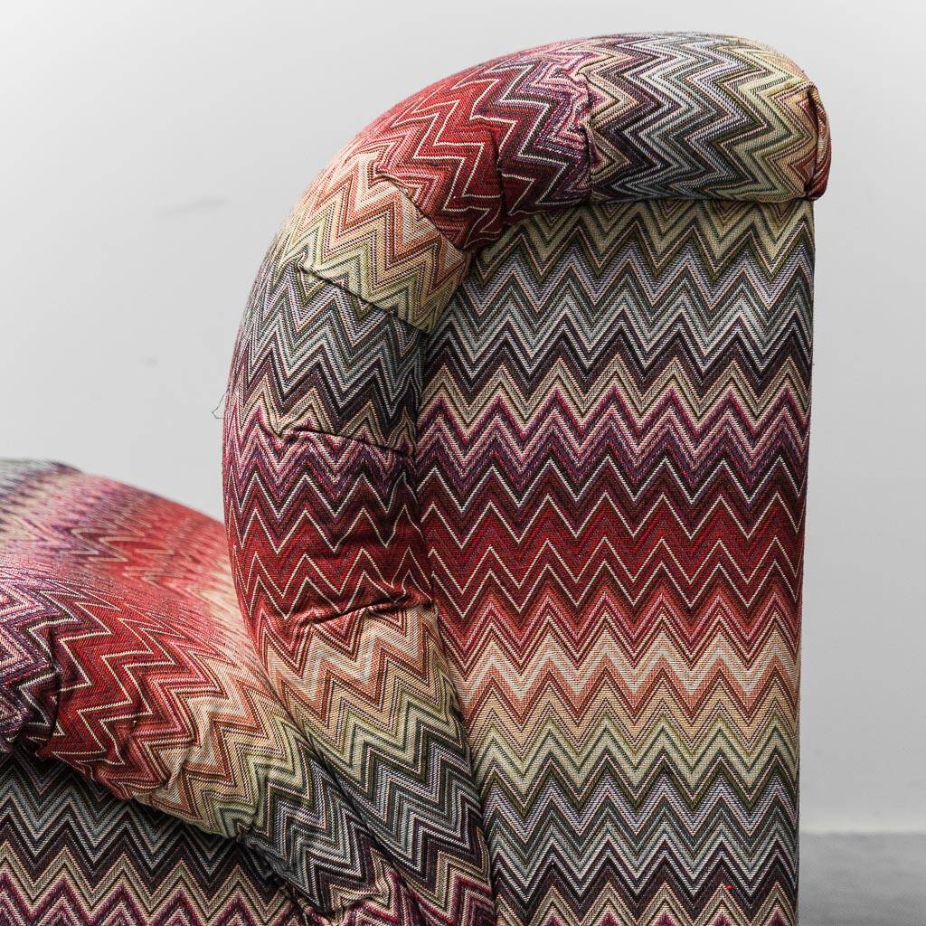 Missoni Doimo fabric armchair 1970s vintage modernism