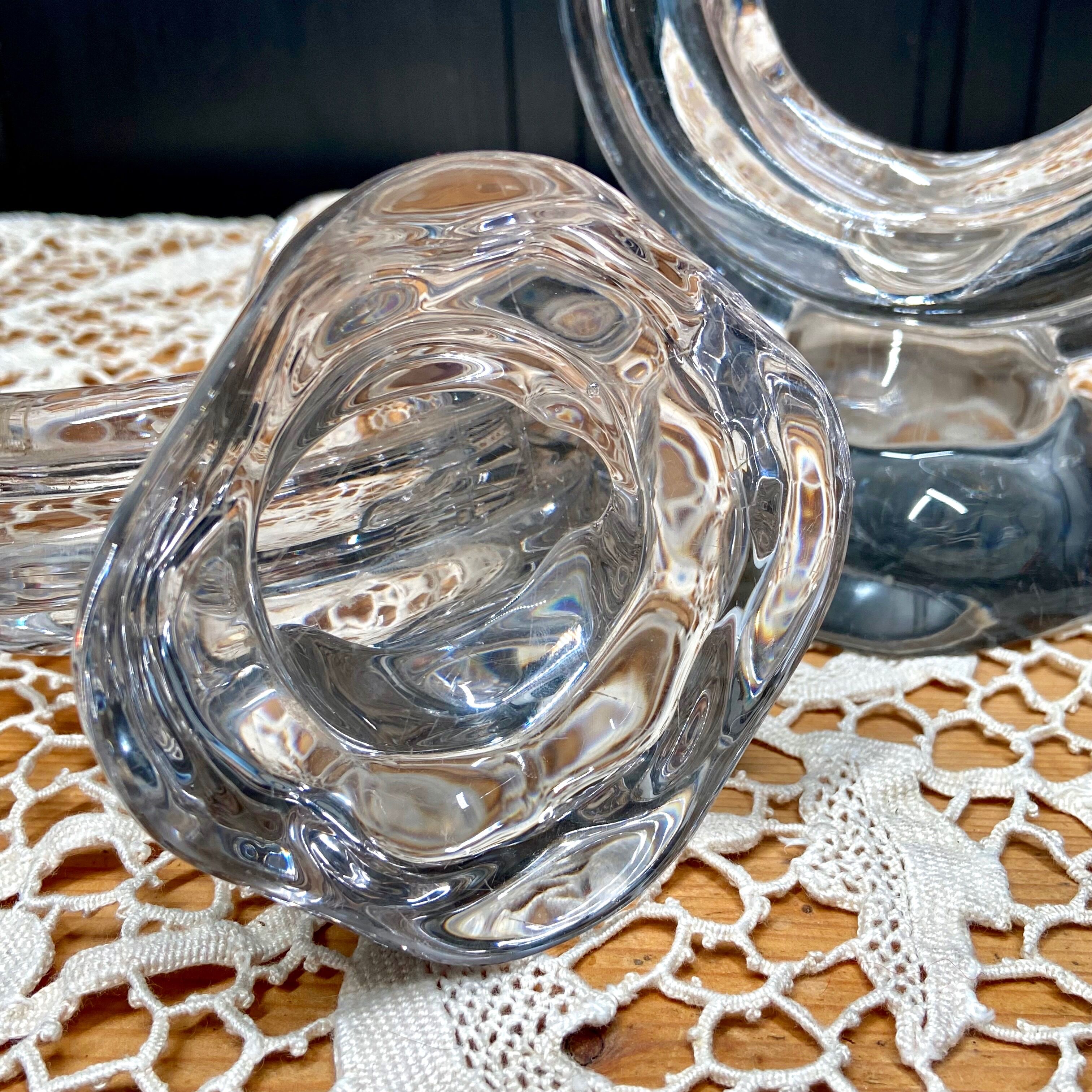 Pair of art deco crystal chandeliers