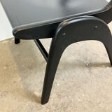 Set of 4 stacking chairs by Casala, beech, 1950s