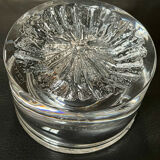 Daum crystal ashtray signed