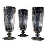 3 verres géants baccarat 280ml m.à feuilles