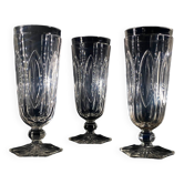 3 baccarat giant glasses 280ml m.à feuilles