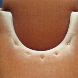 Fauteuil crapaud en velours