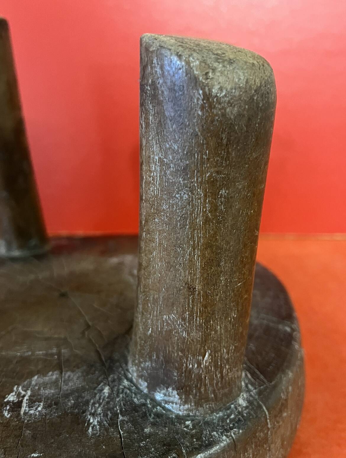 Old African wooden stool