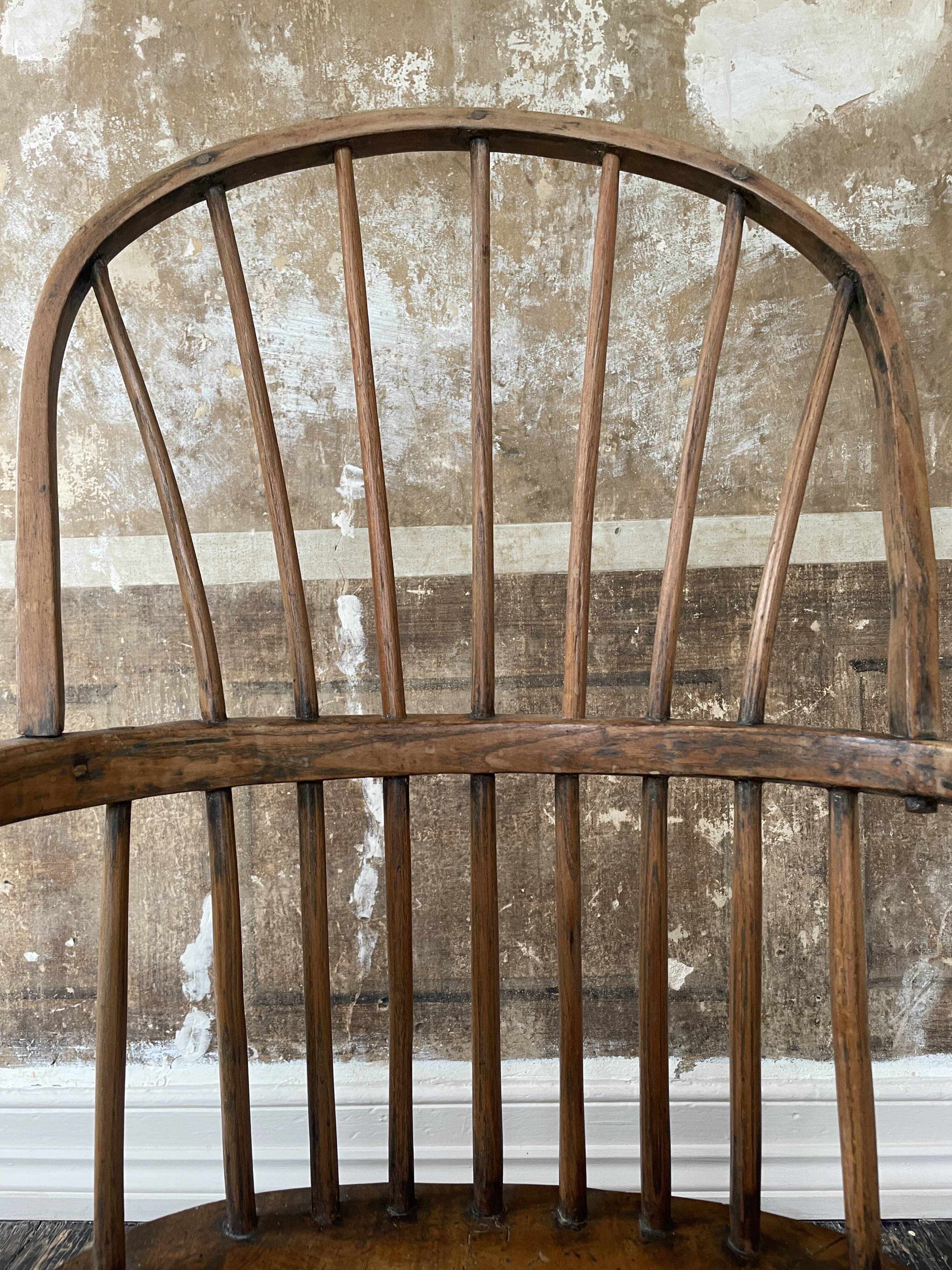 18th / Early 19th Century English Vernacular Windsor Armchair | Primitive E