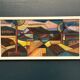 Large oil on panel by Josef Gustafsson, Cubist Landscape, Signed