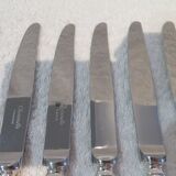 12 Christofle Chinon silver plated dessert knives, 19.7cm