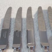 12 Christofle Chinon silver plated dessert knives, 19.7cm