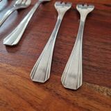 Christofle - Set of 12 Boréal model oyster forks in silver-plated metal