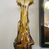 Vase vintage de la verrerie de Zabkowice Steelworks, Pologne, Années 70