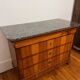 19th-century commode with a marble top